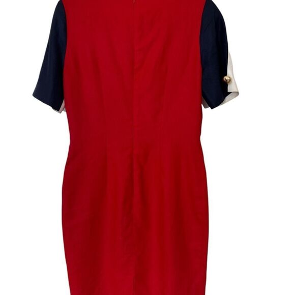 Vintage Nipon Boutique Linen Sheath Dress Size 6 - Picture 4 of 7